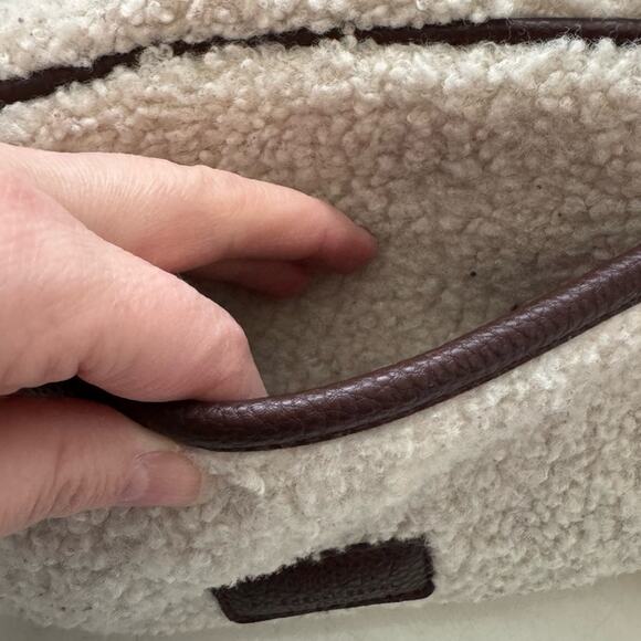 Laundry by Shelli Segal Cream Sherpa Fanny Pack Belt Bag - Picture 8 of 11